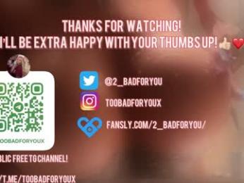 2badforyou — Chaturbate recorded stream image, 21.03.2026 11:10